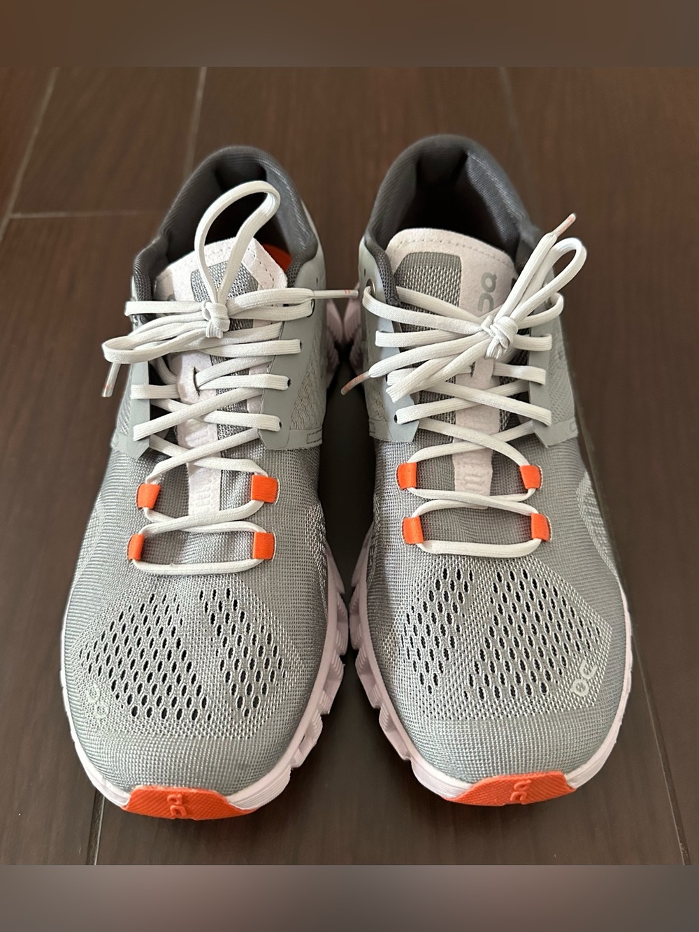 On Cloud X Women’s Tennis Running Athletic Shoes Gray and Orange 7